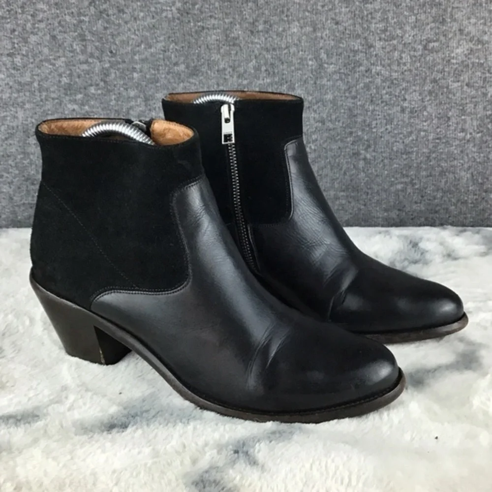 All Saints Suede and Leather‎ Zip Ankle Boots Size 8|EU39